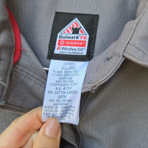 Bulwark FR iQ Series Westex G2 Womens Button Long Sleeve Shirt XL - Picture 8 of 8